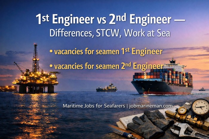 1st Engineer vs 2nd Engineer — Differences, STCW, Work at Sea vacancies for seamen 1st Engineer vacancies for seamen 2nd Engineer Maritime Jobs for Seafarers  jobmarineman.com.jpg
