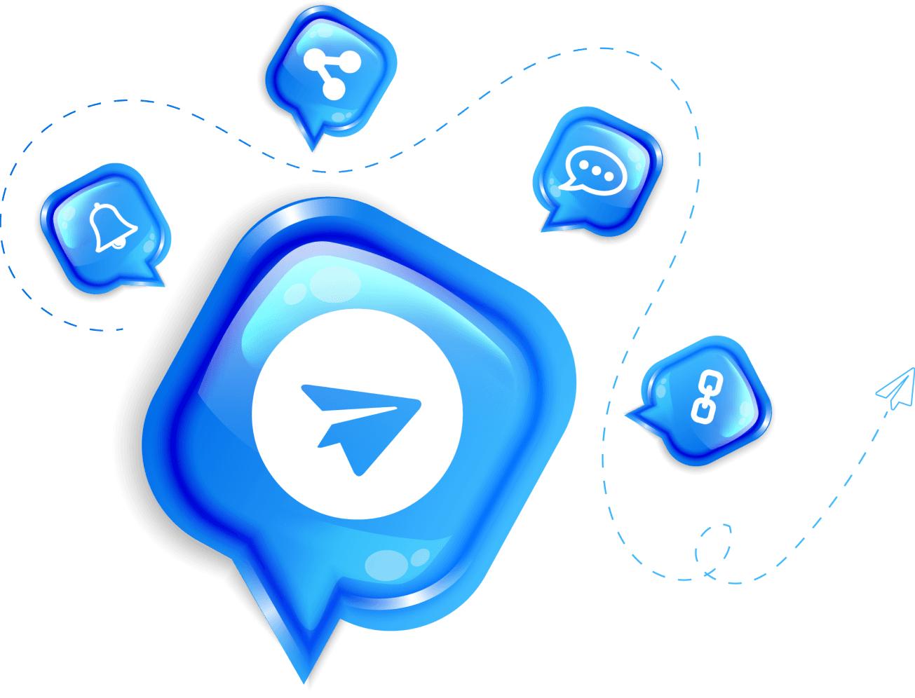 Ikon Telegram dan simbol komunikasi untuk menghubungi agen perekrutan untuk spesialis maritim
